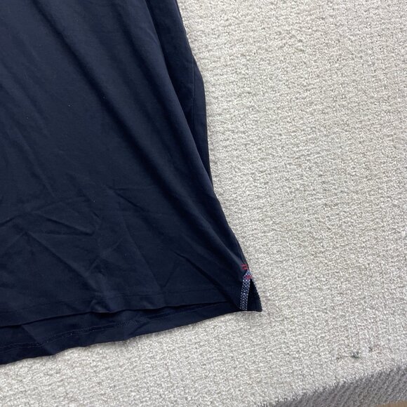 Au Noir Mens Polo 1X Cotton Dark Blue Collar Casual Stretch Golf Sports Read - Picture 7 of 16